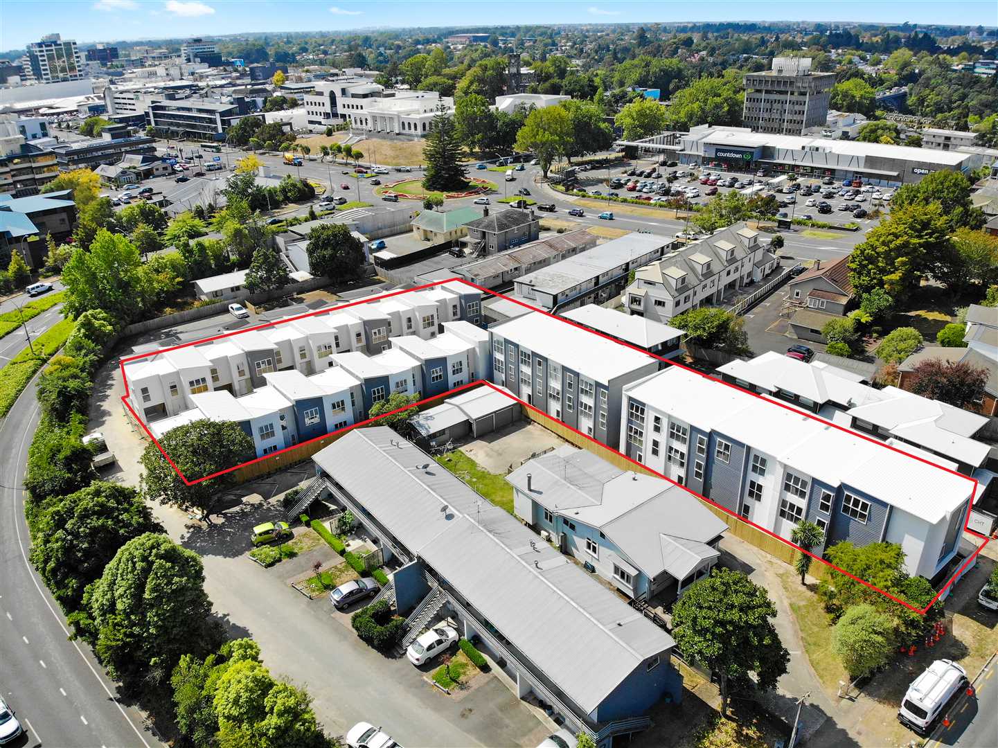 Spacious bedroom with modern furniture
